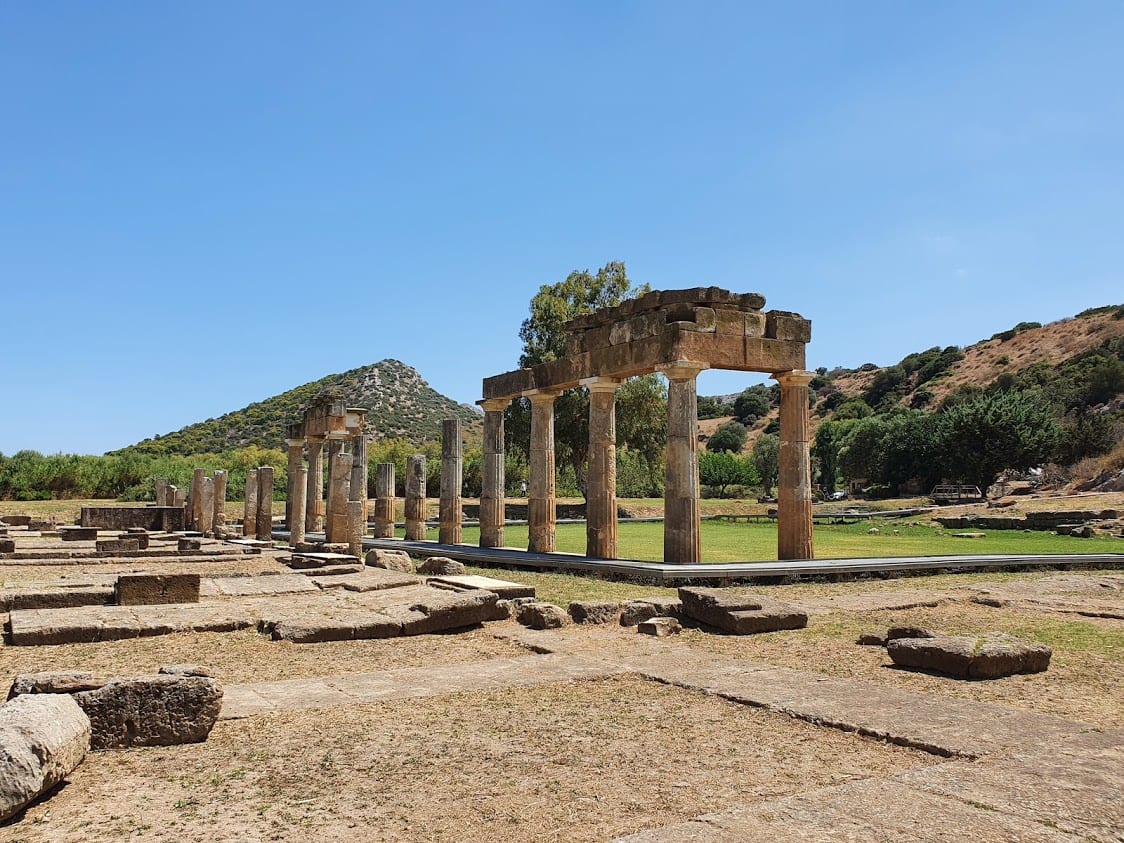 Views of Vravrona Temple in Attica Greece