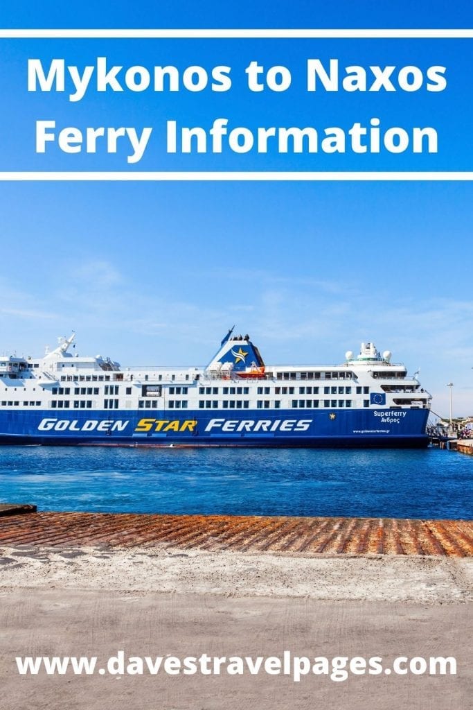 How to get the Mykonos to Naxos Ferry in 2024