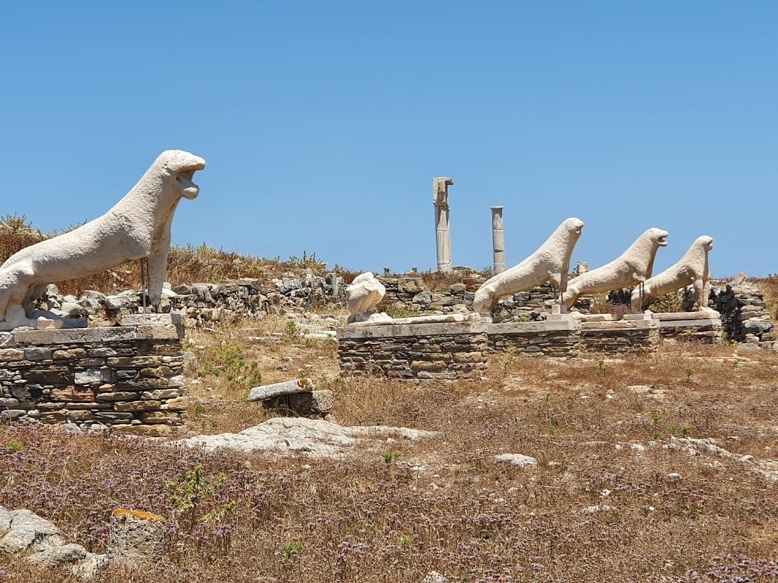 Allow time to see the Naxian Lions of Delos when considering how many days needed in Mykonos