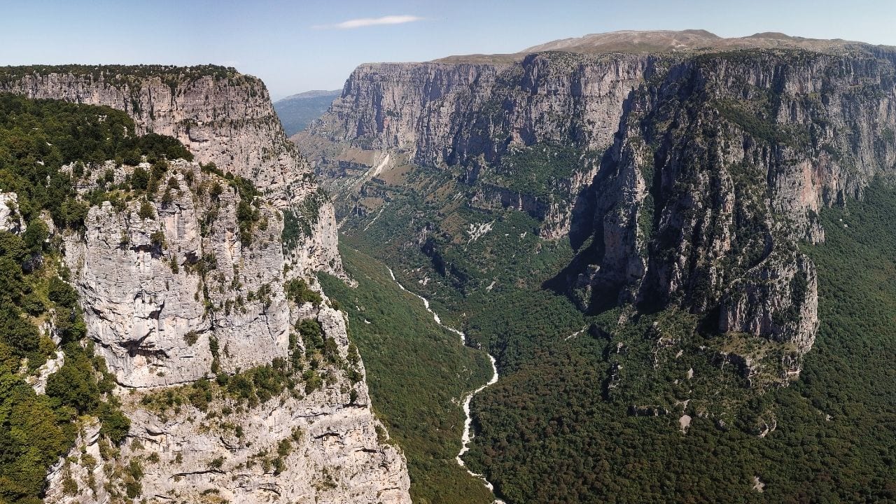 A view of Vikos Gorge in Greece