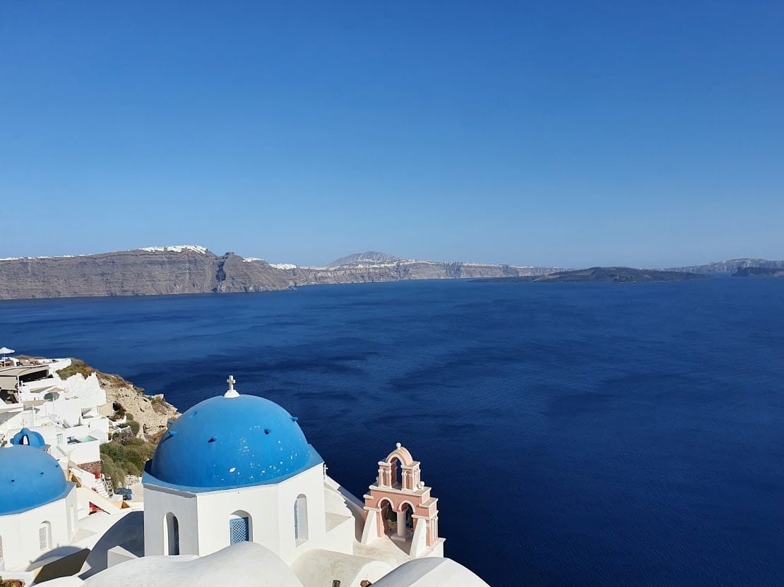 A view over the Santorini caldera - one of the best views in greece!
