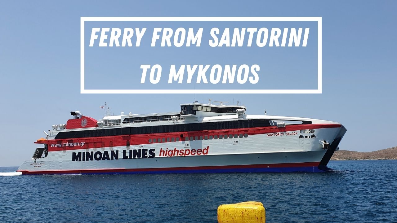 Taking the boat from Santorini to Mykonos