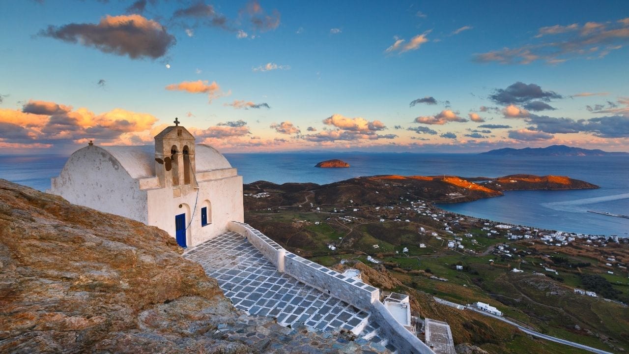 Serifos is a great island to visit from Athens with incredible views and beaches