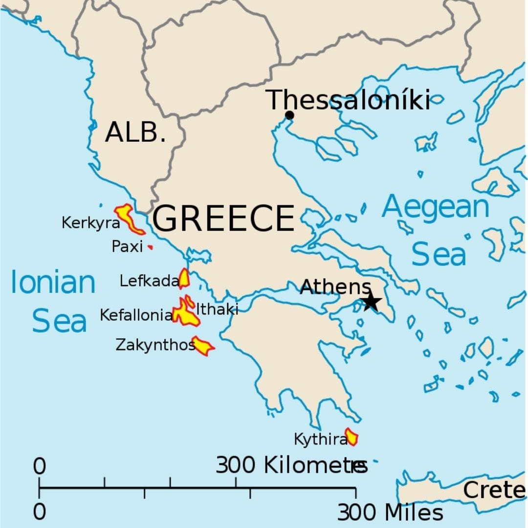 Map Of Greecegreece Map Shows Cities And Islands In The Aegean Ionian ...