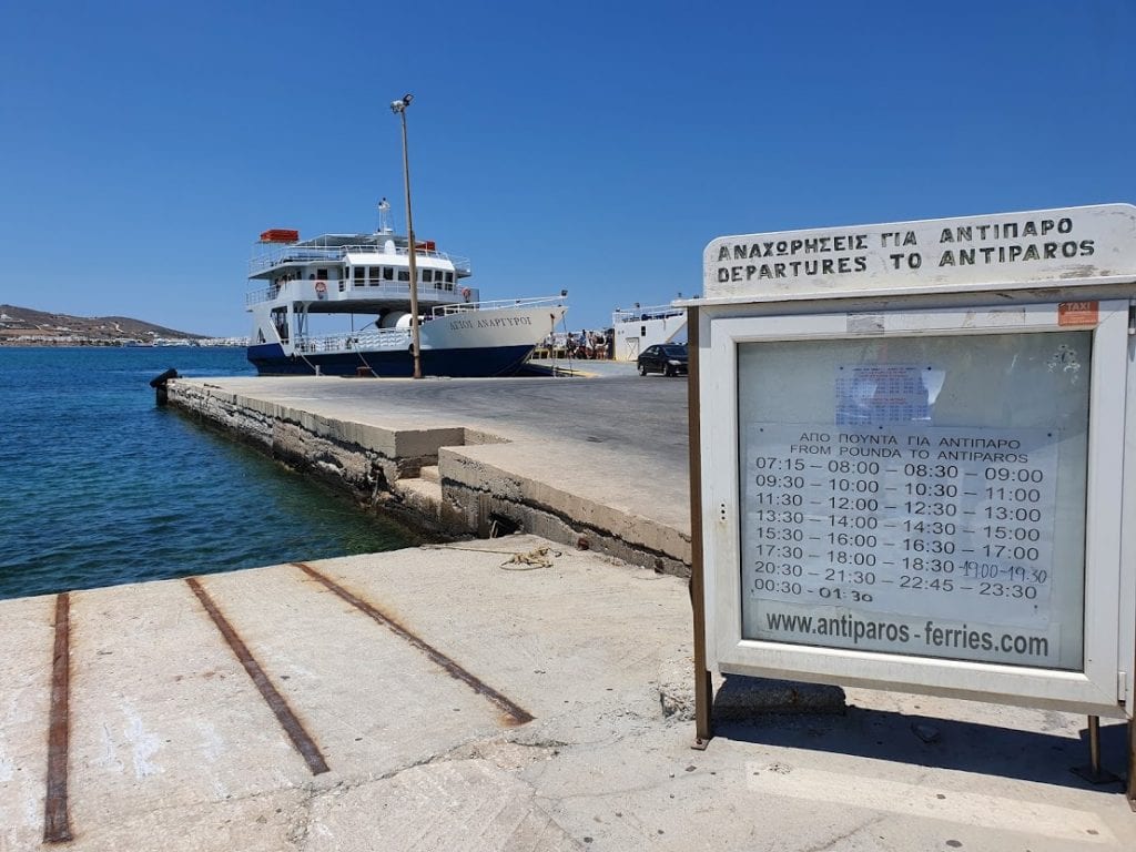 How to get from Paros to Antiparos by ferry