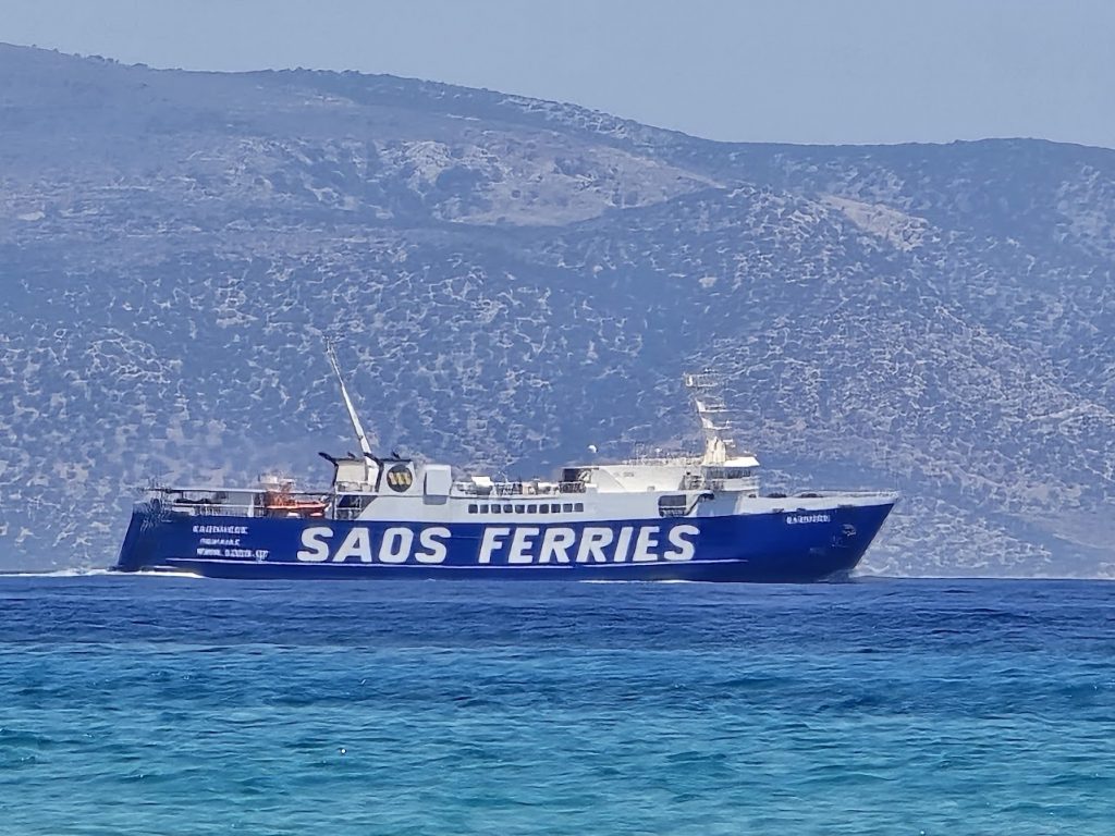saos ferry leaving iraklia