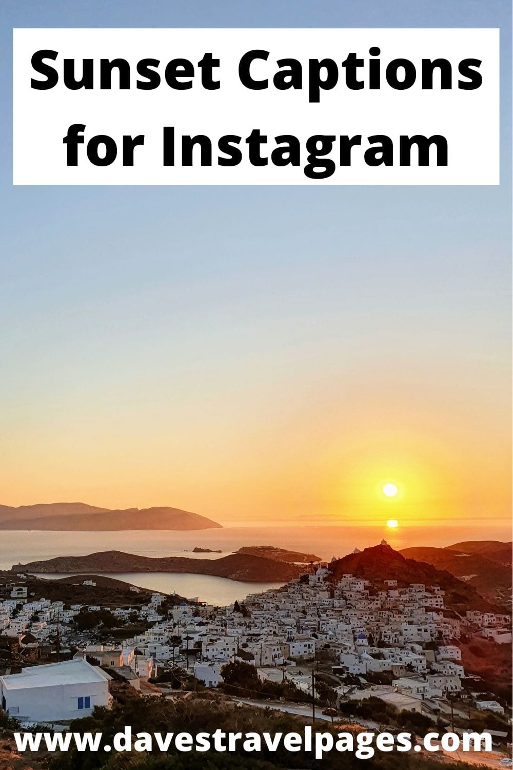 Sunset Captions for Instagram