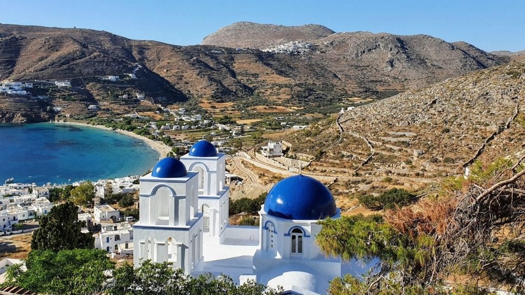 Enjoying the views such as this one overlooking Aegiali is one of the best things to do on the Greek island of Amorgos