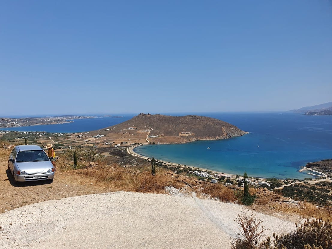 Driving in Paros island Greece