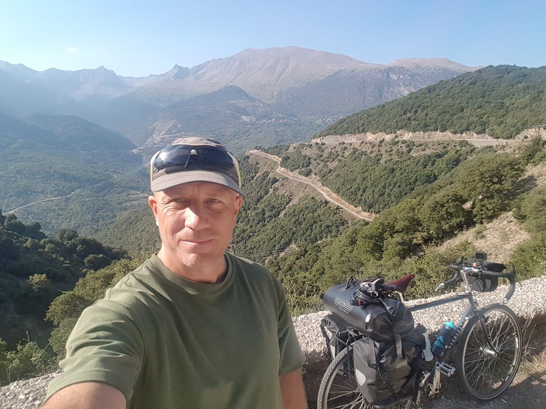 Dave Briggs cycling in Greece
