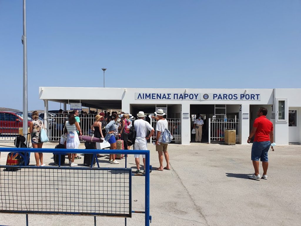 Paros ferry port
