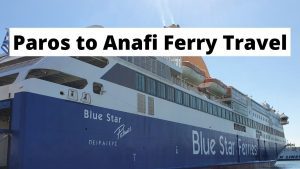 Traveling from Paros to Anafi by ferry in Greece
