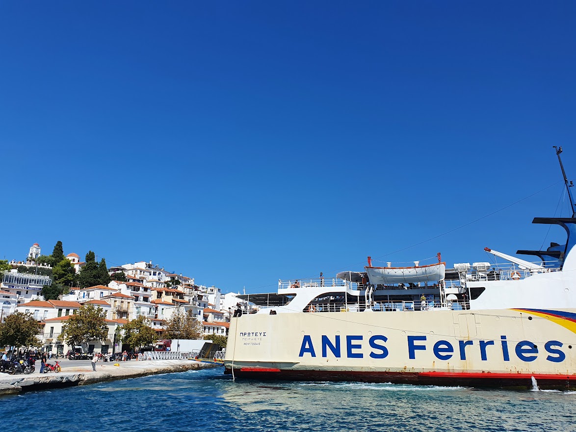 Anes Ferries Proteus boat at Skiathos port