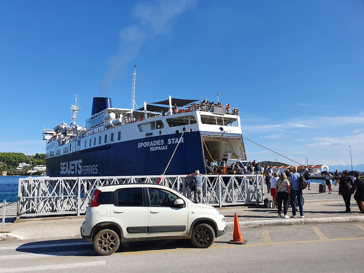 Seajets ferries Sporades Star vessel in Skiathos port Greece