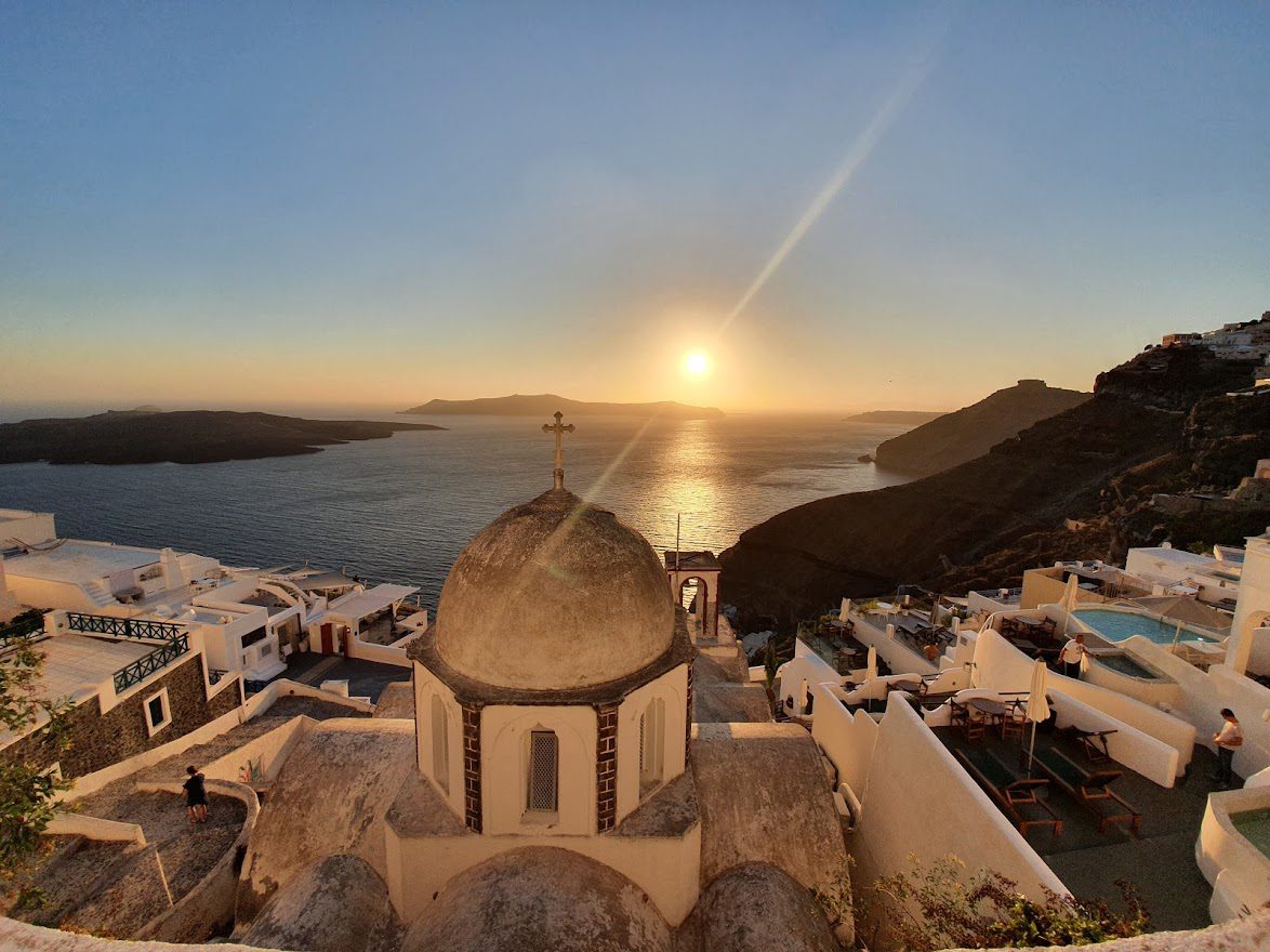 An inspiring view of Santorini in Greece
