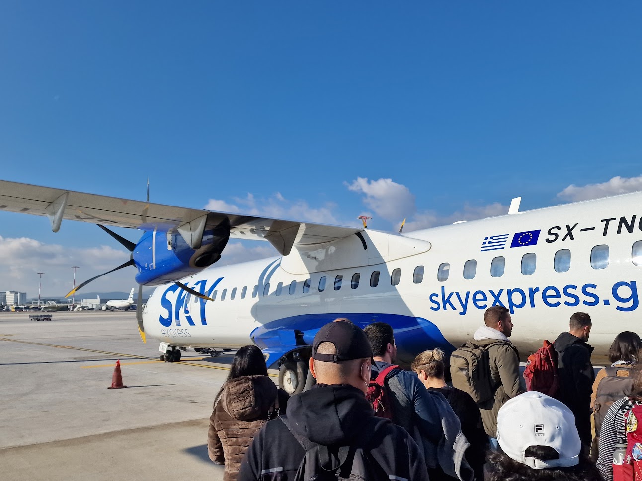 Sky Express flight from Athens to Chania in Crete