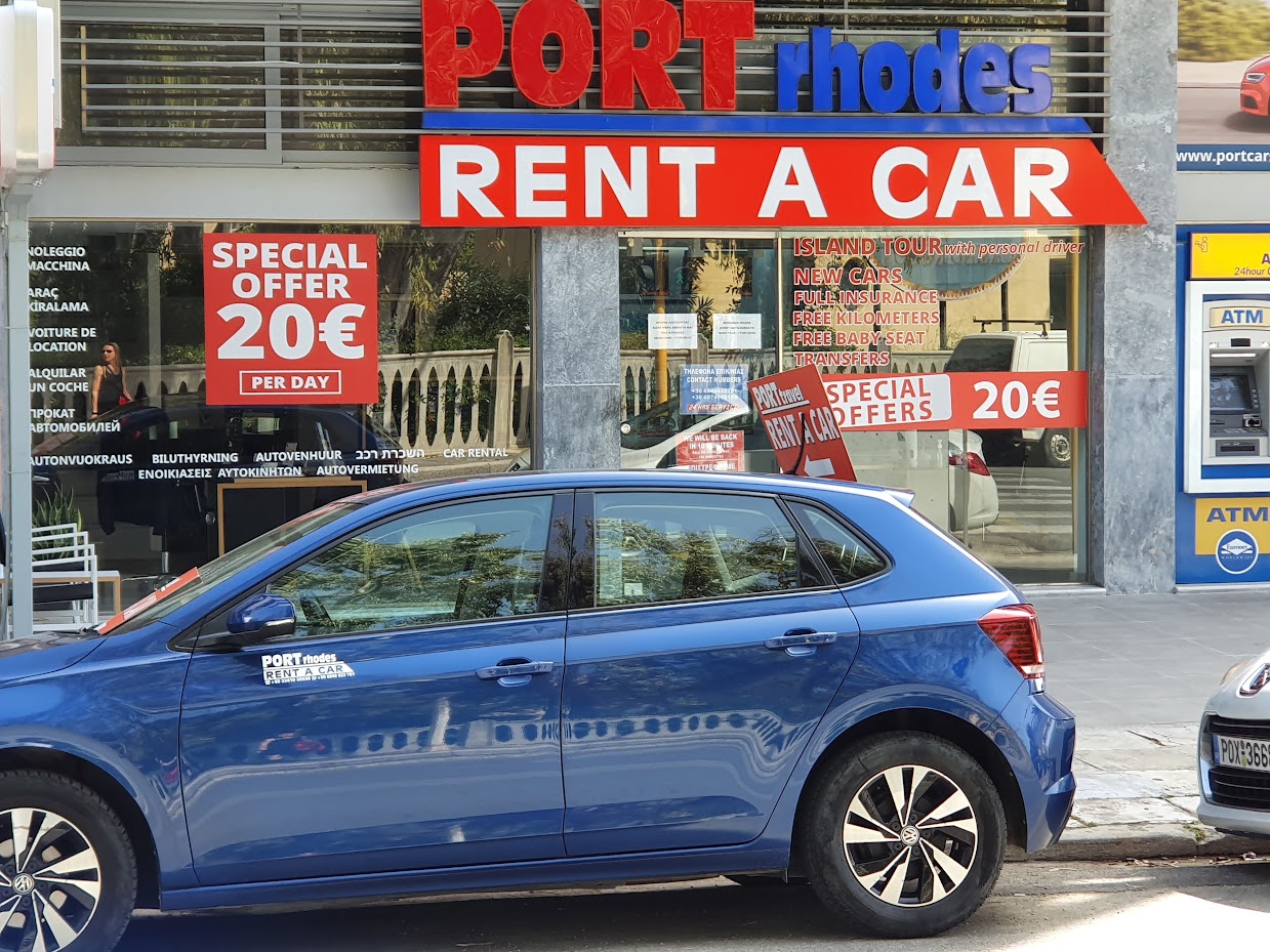 Car rental company inn Rhodes Greece