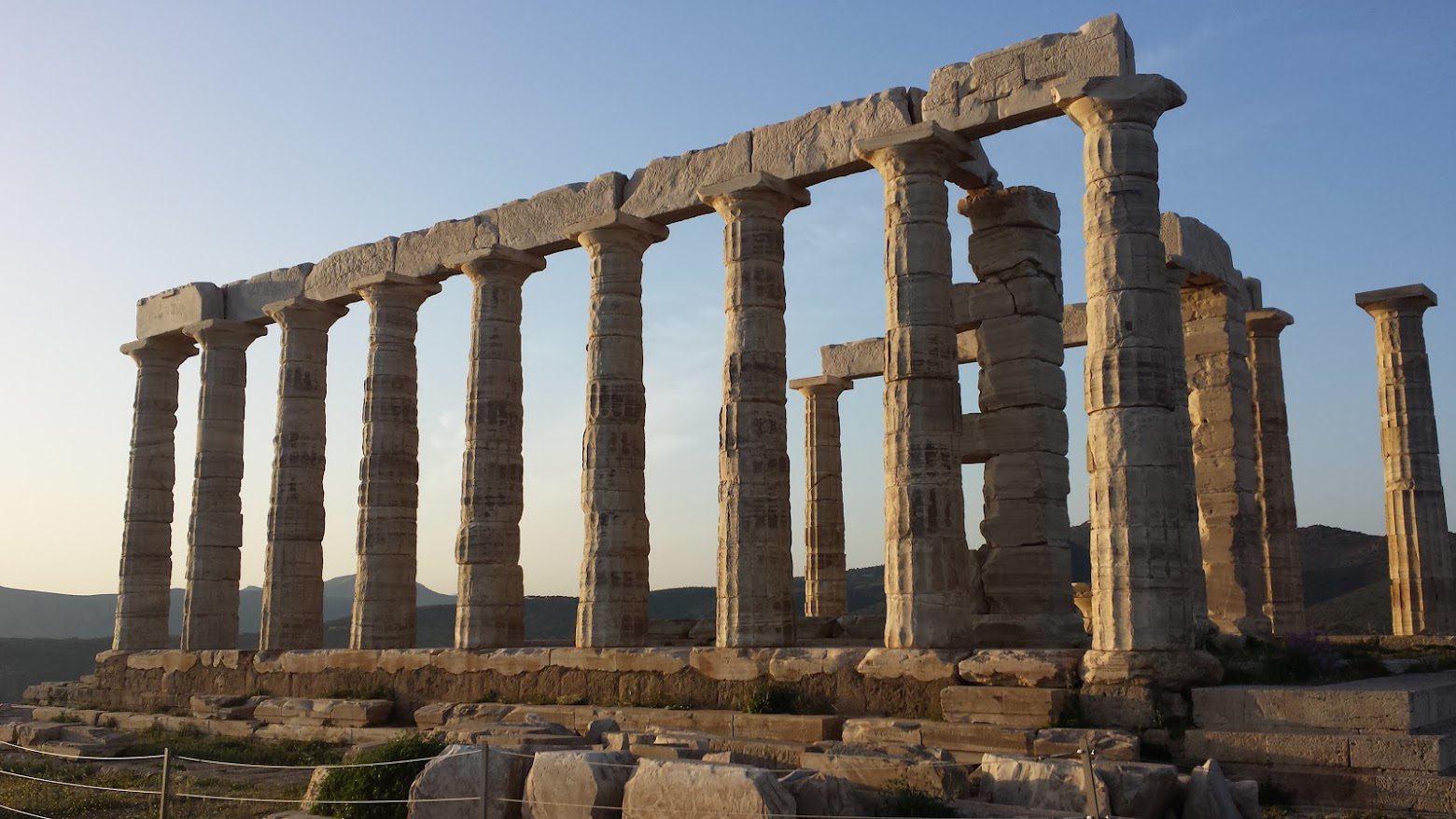 Photo of the Temple of Poseidon takien in Greece in March