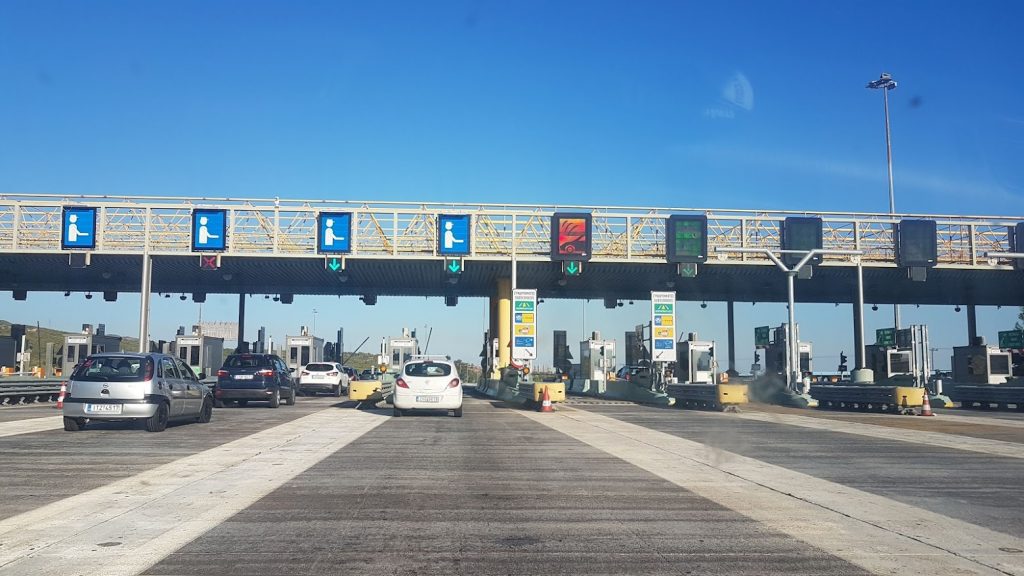Using a toll road when driving in Greece