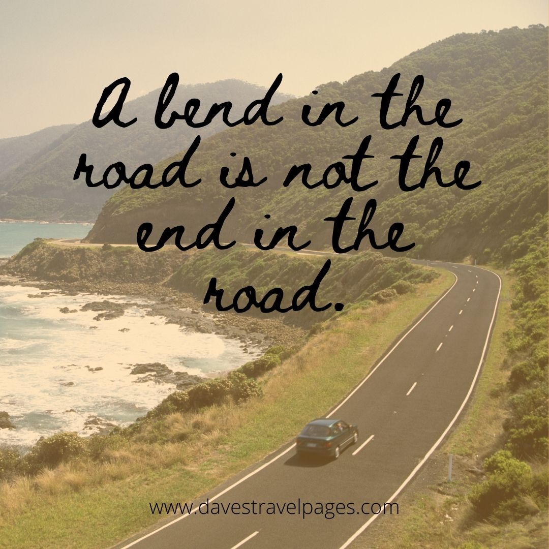 A bend in the road caption for Instagram