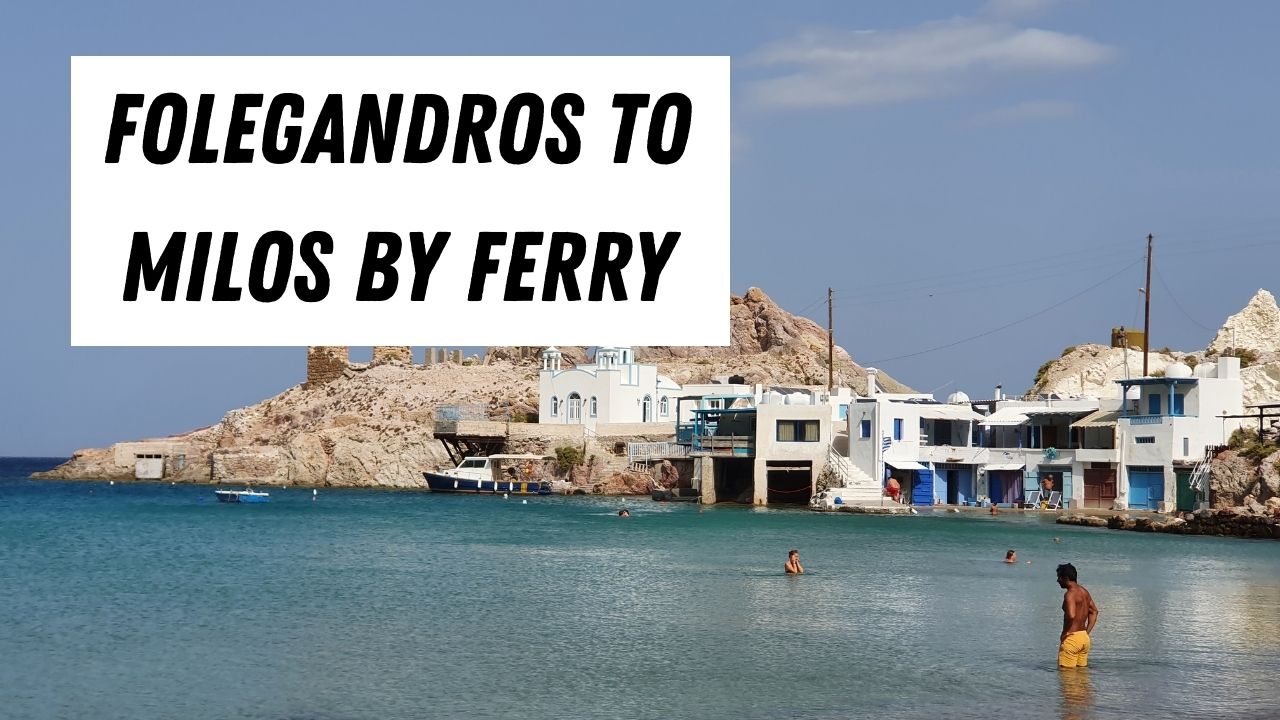 Traveling from Folegandros to Milos by ferry