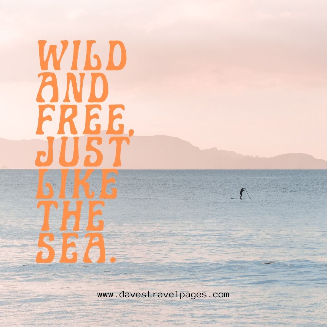 Wild and free just like the sea caption for instagram
