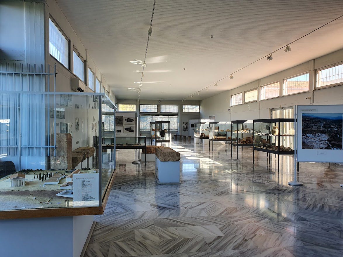Inside the museum at Ancient Nemea in Greece