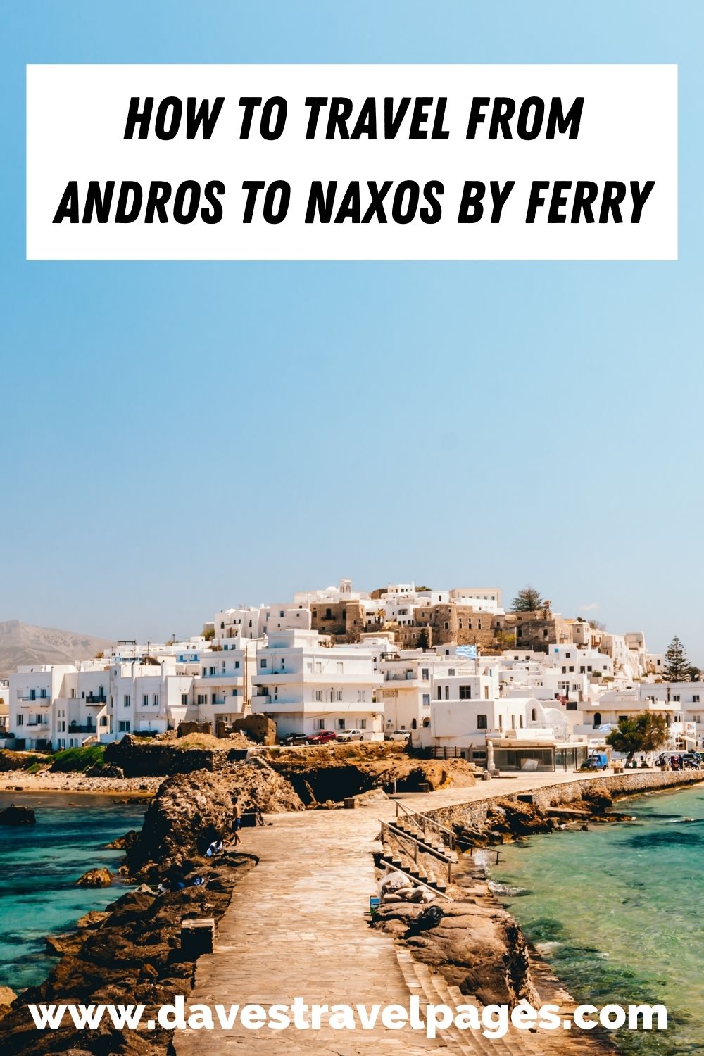 Traveling from Andros to Naxos by ferry in Greece