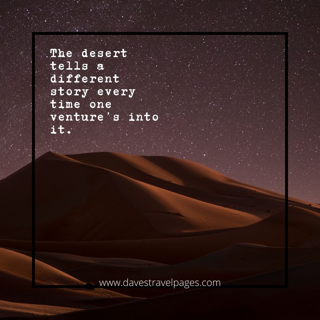 The desert tells a story caption