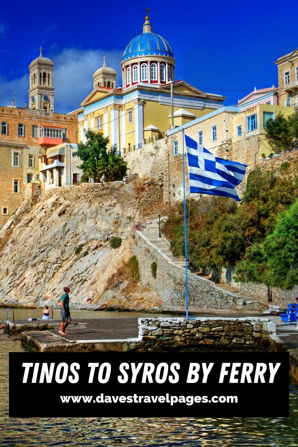 Taking the ferry from Tinos to Syros
