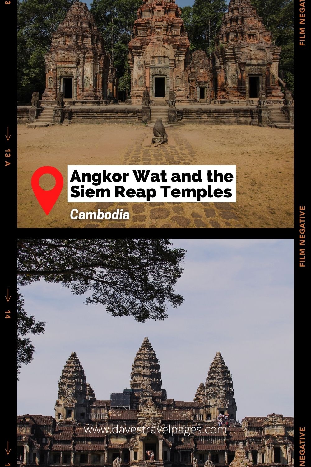 The Angkor Wat Temples are famous landmarks in Asia