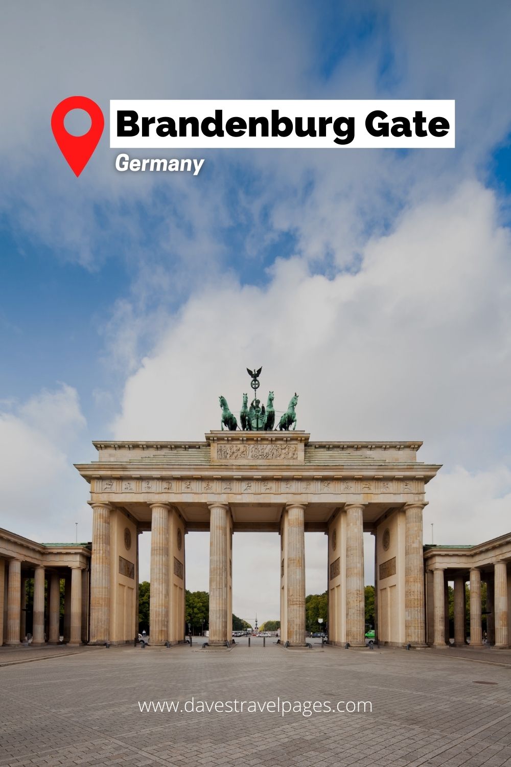 Brandenburg Gate is on a list of European landmarks