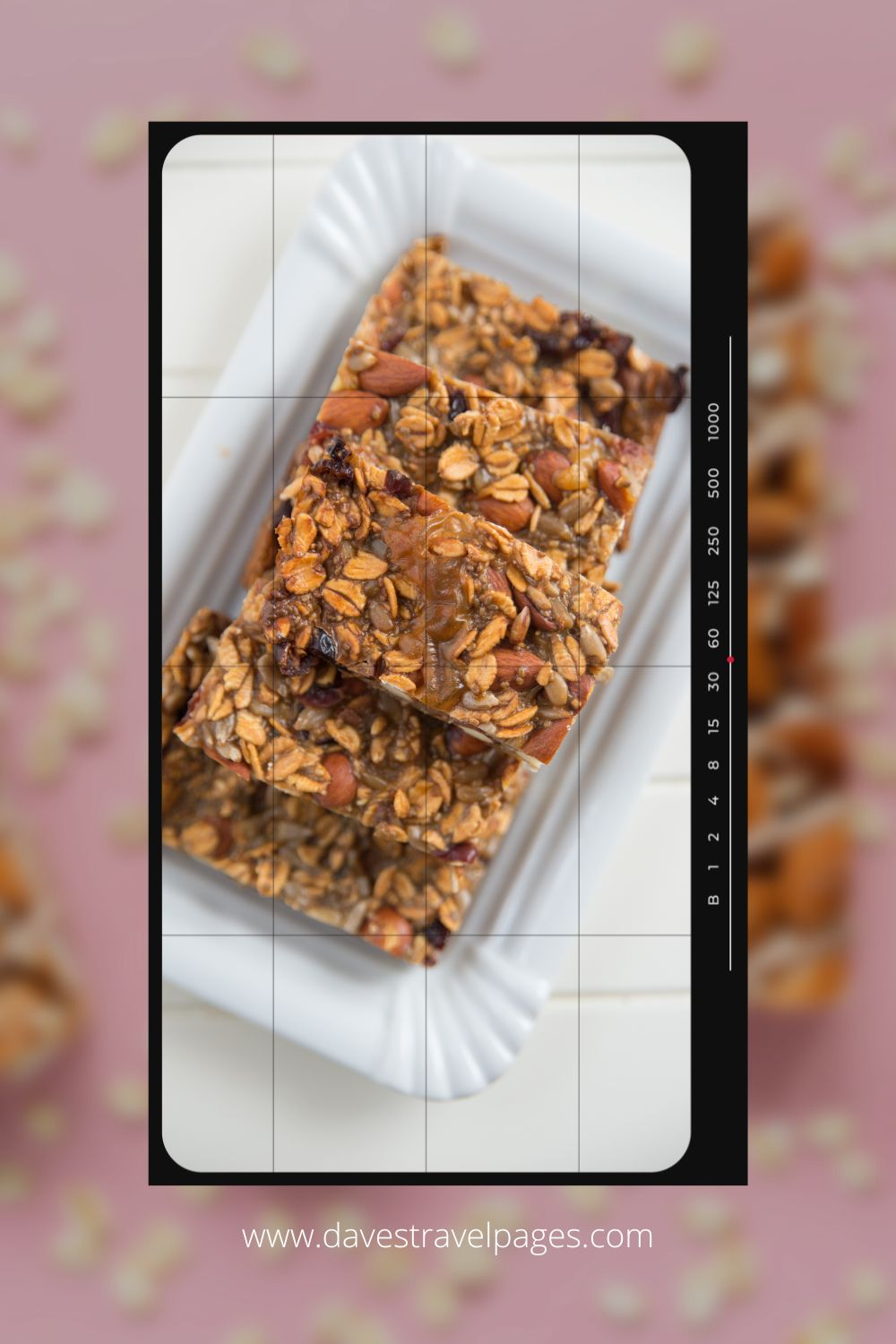 Pack Granola bars for your next road trip