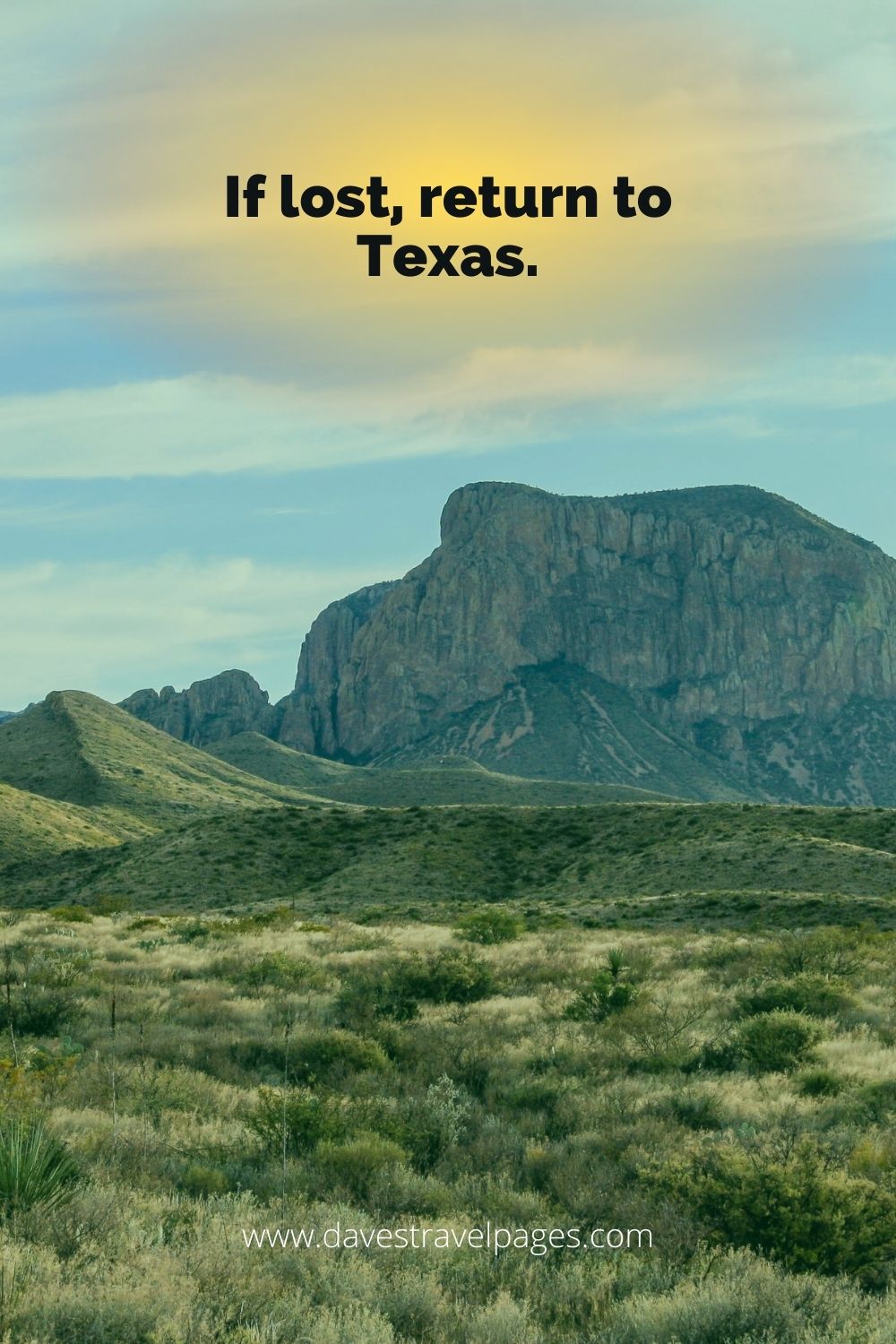 If lost, return to Texas