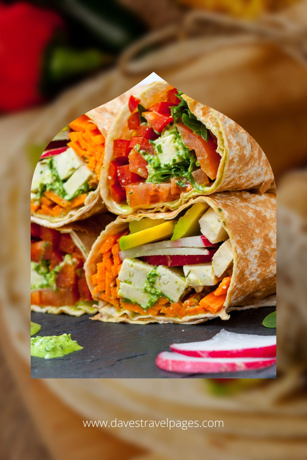 Tortilla wraps are a quick road trip meal