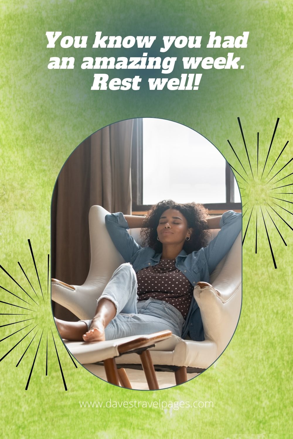 You know you had an amazing week. Rest well!