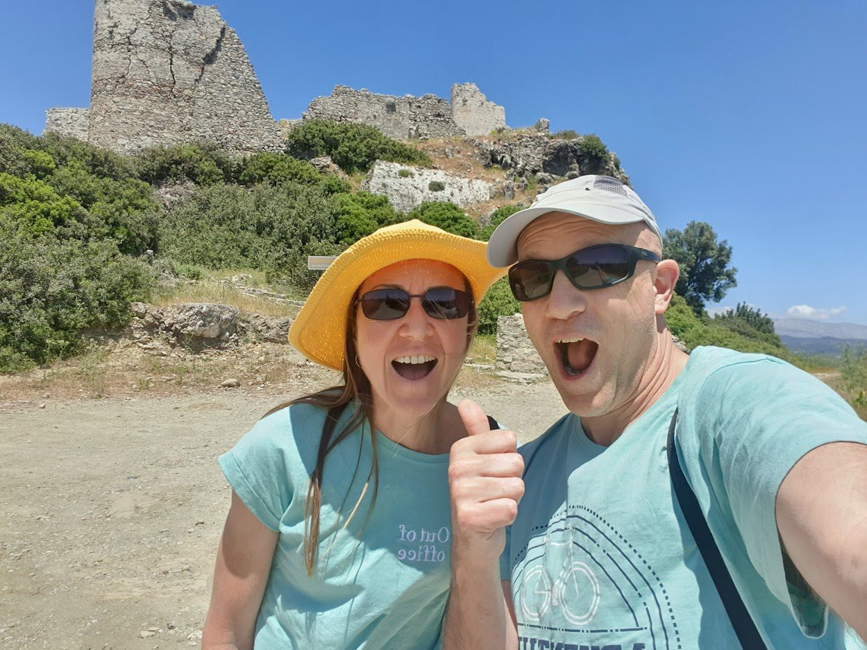 Dave and Vanessa island hopping in the Dodecanese of Greece