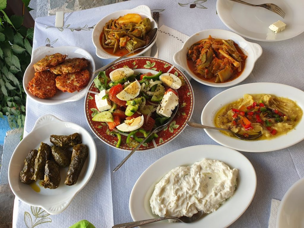 Eating Greek Food