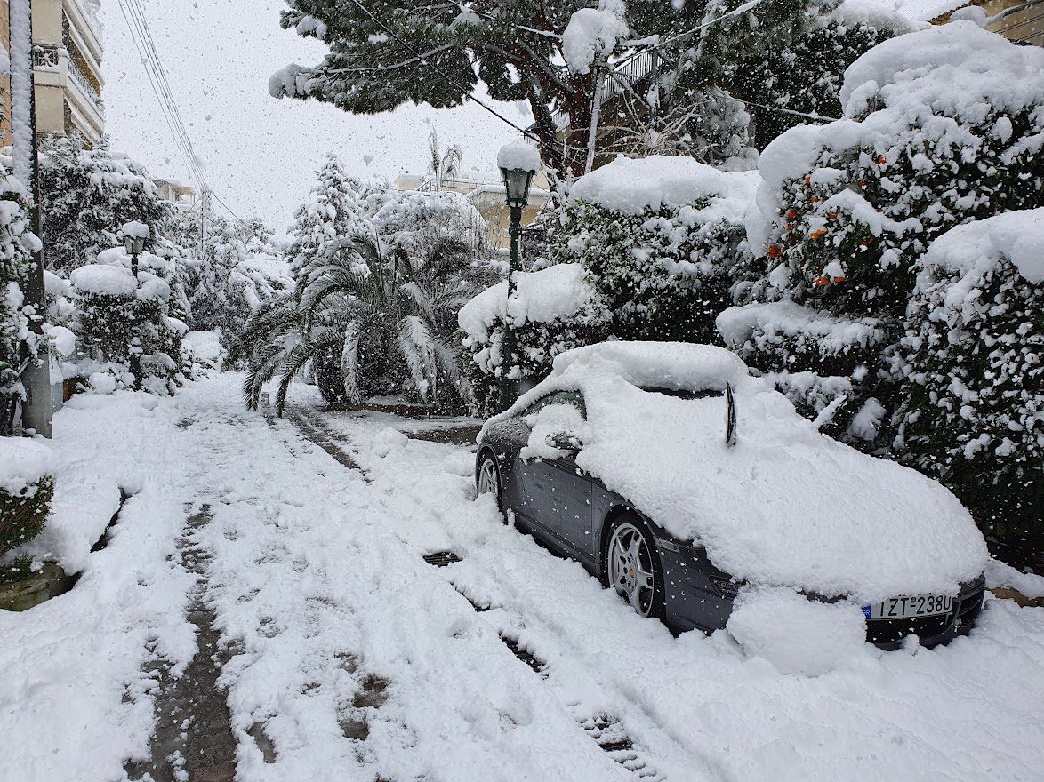 A winter wonderland in Greece in winter