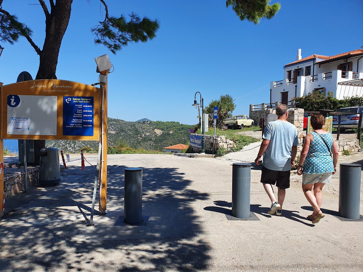 Leaving Alonissos Old Town on foot