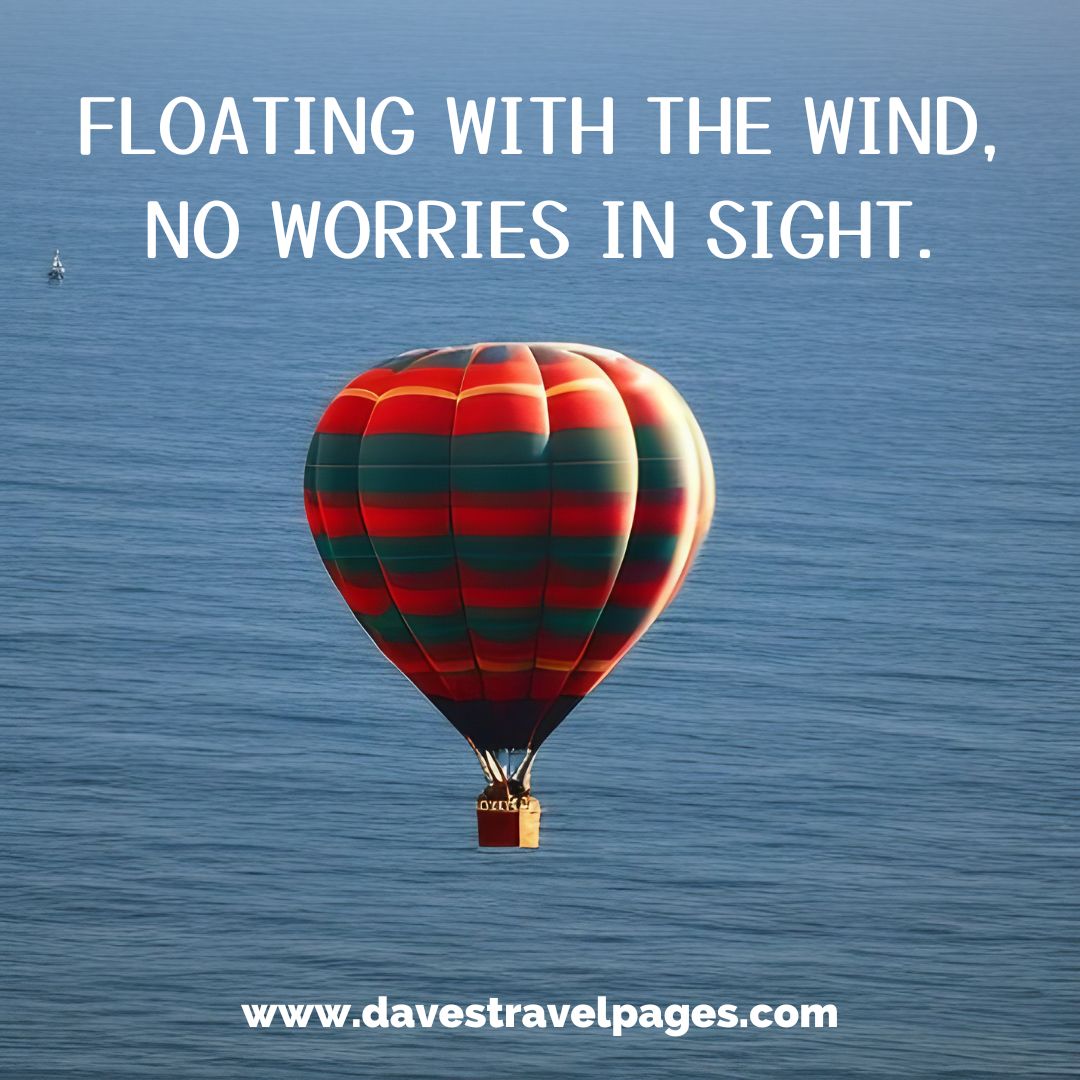 Floating with the wind, no worries in sight.