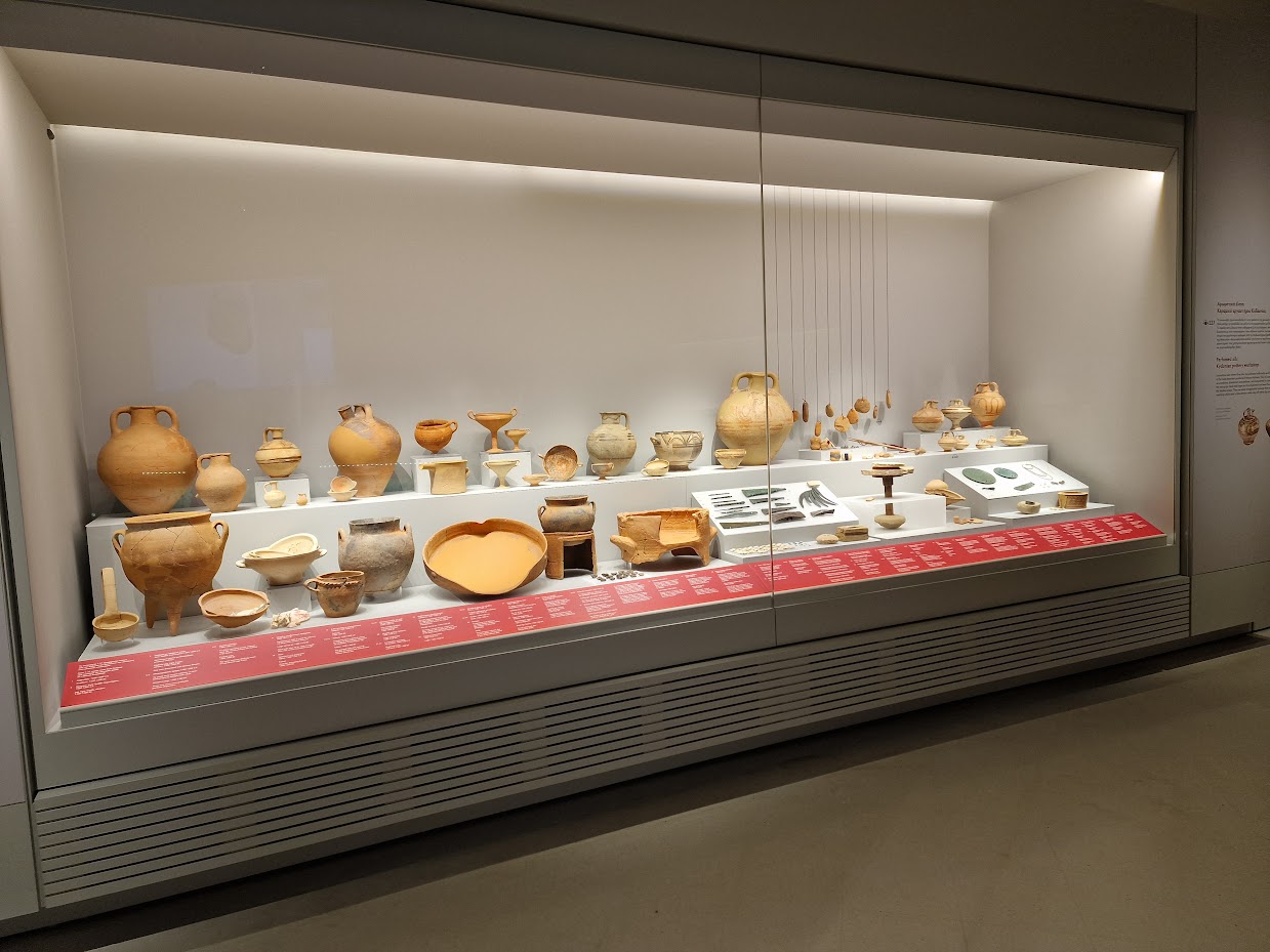 Collections displayed inside the new archaeological museum in chania