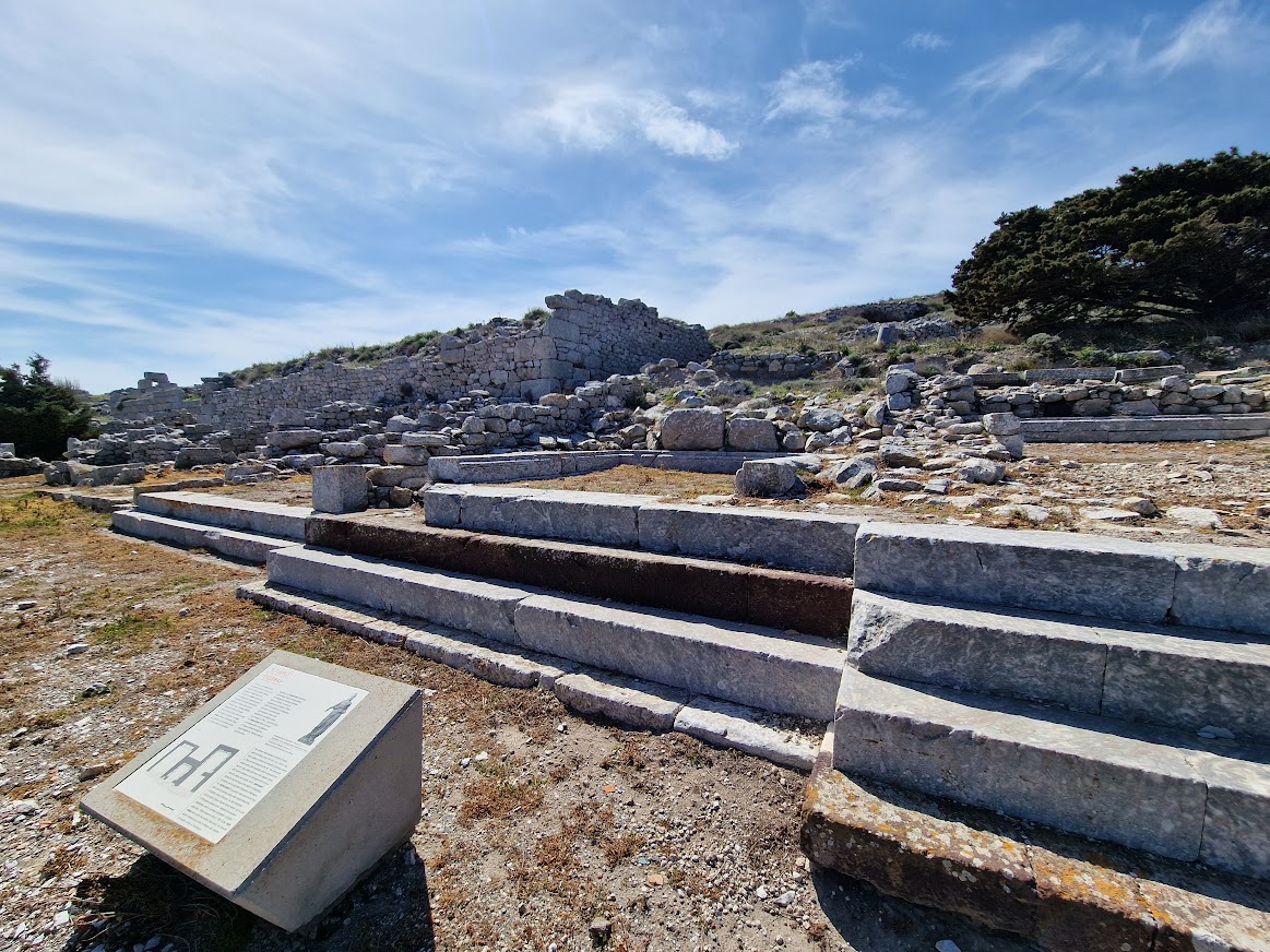 Ruins of Ancient Thera in Santorini, Greece