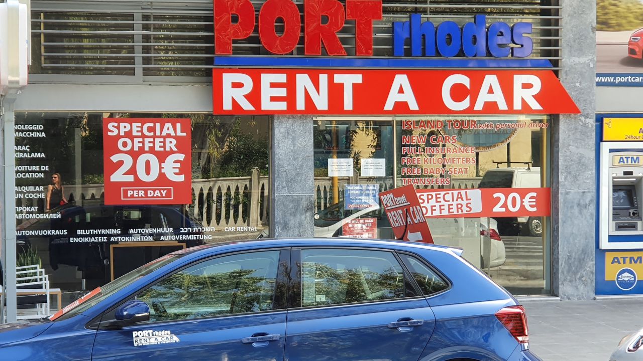 Car rental companies in Rhodes, Greece
