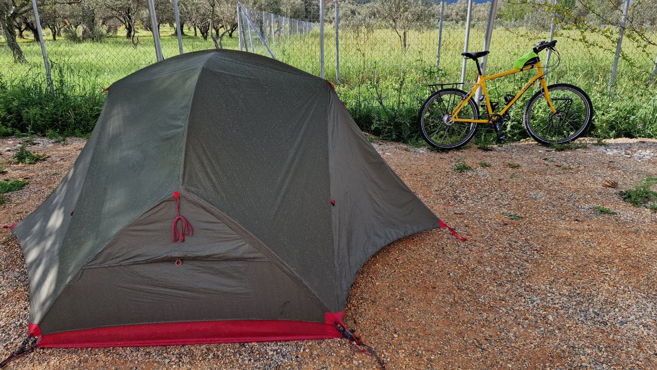 MSR Hubba Hubba NX tent for bike touring