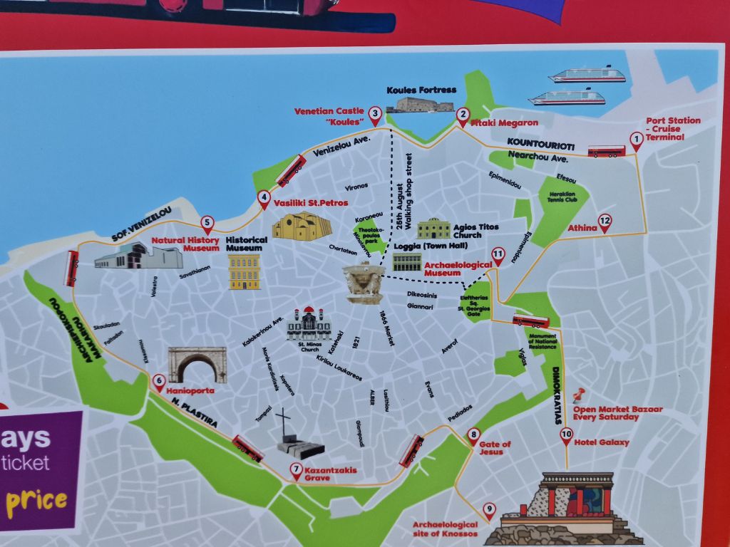 map of places to visit in heraklion
