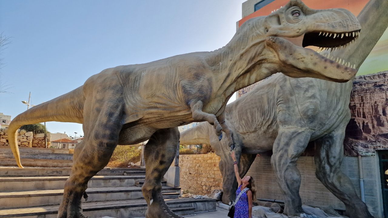 A dinosaur outside the Natural History Museum of Crete in Heraklion
