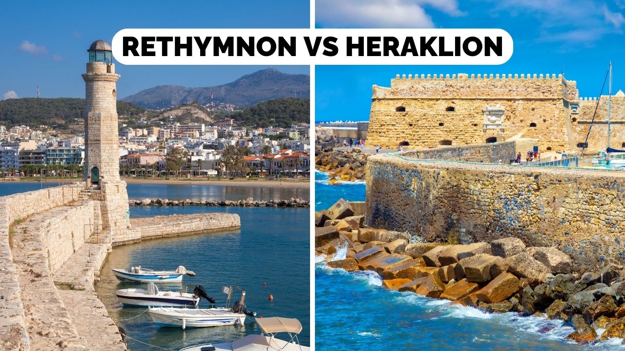 Is Rethymnon or Heraklion a better place to stay in Crete?