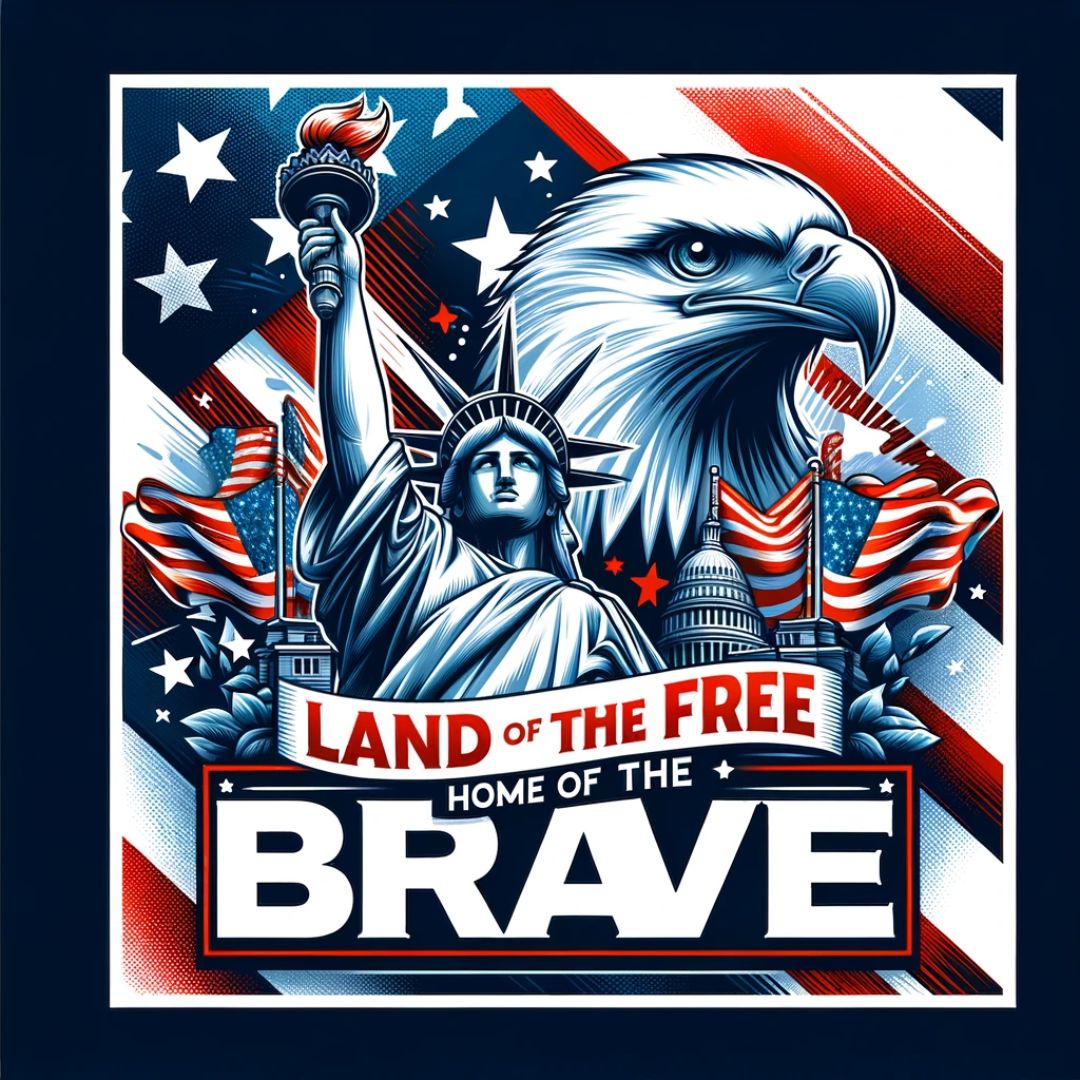 land of the free home of the brave logo
