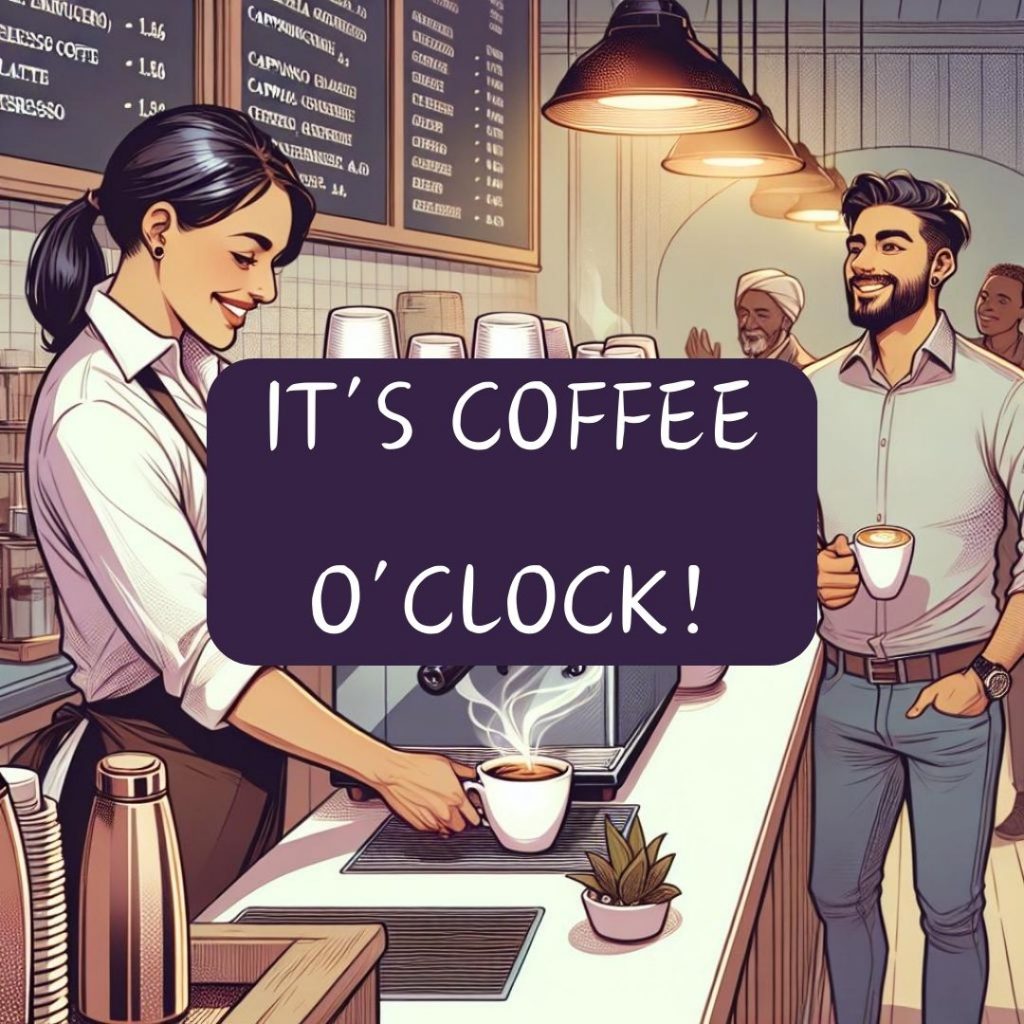 It’s coffee o’clock!